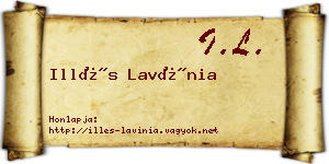 Illés Lavínia névjegykártya